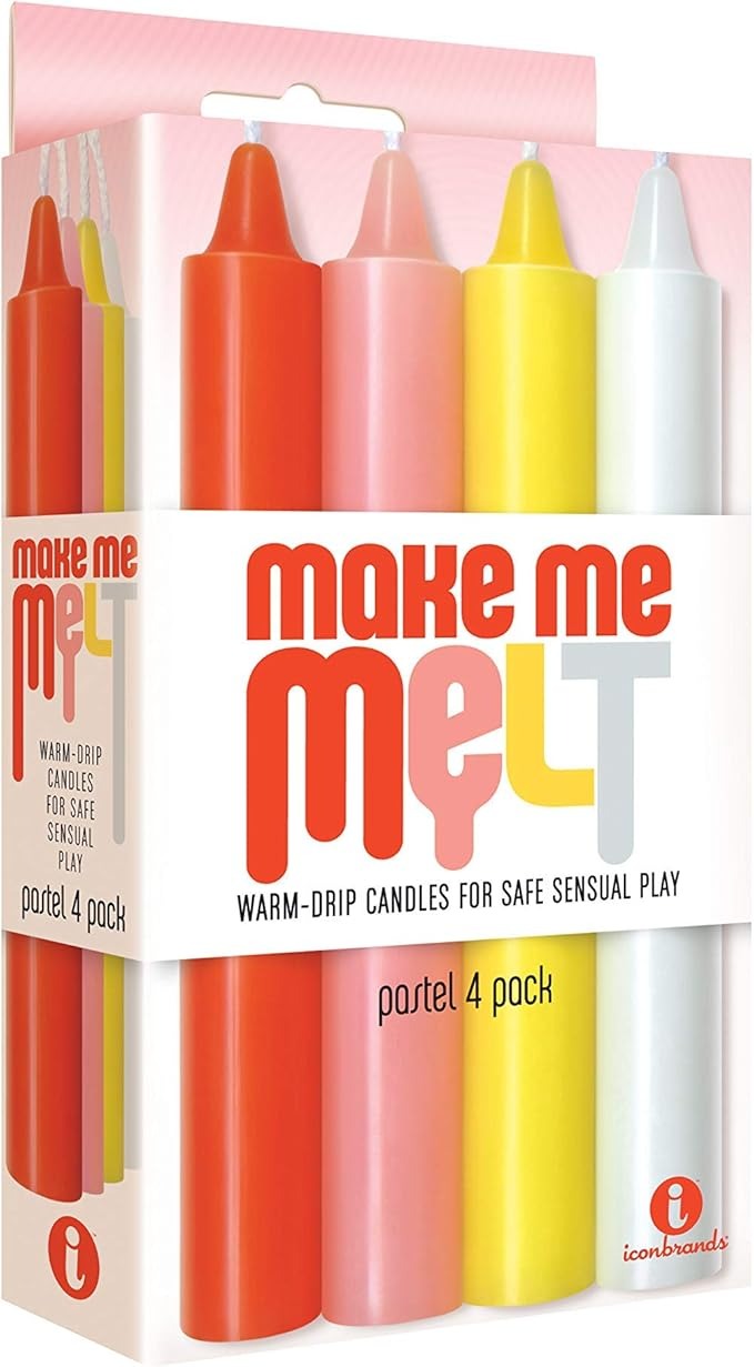 Icon Brands Make Me Melt Warm Drip Candles Pastel 4pk - Drip Candles - Australia - Sexy Devil
