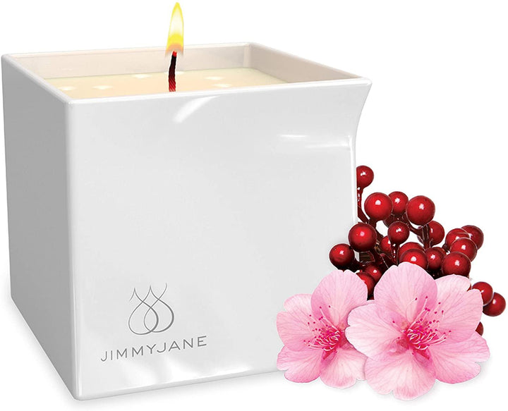 JimmyJane Afterglow Natural Massage Oil Candle - Berry Blossom