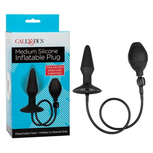 CalExotics Medium Silicone Inflatable Plug with Detachable Hose