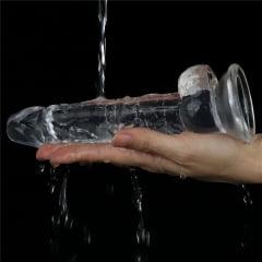Lovetoy Products Flawless Clear 7.5" Dildo with Balls - Clear