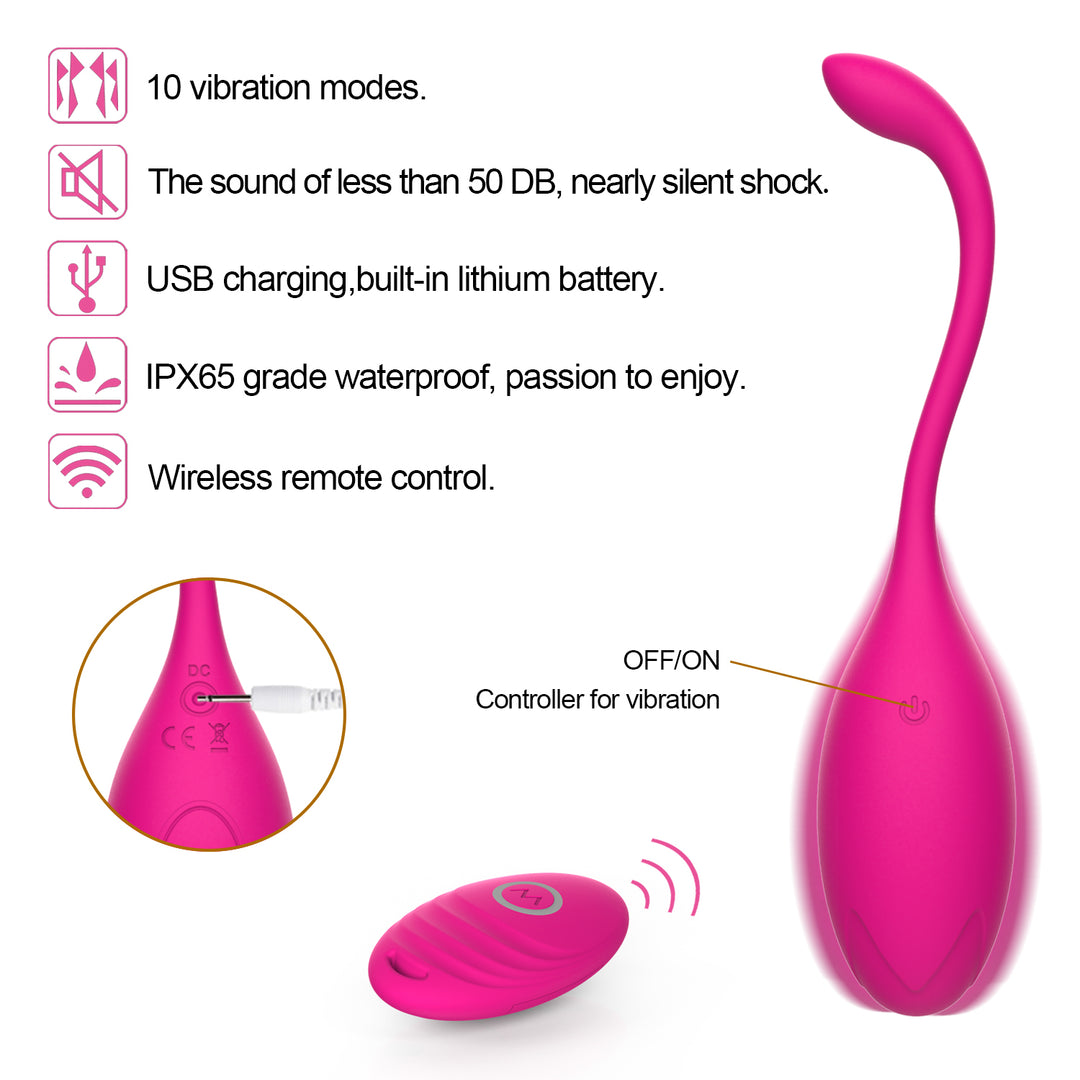 Y.Love Adele Remote Control Vibrating Egg Wearable Mini Vibrator - Pink