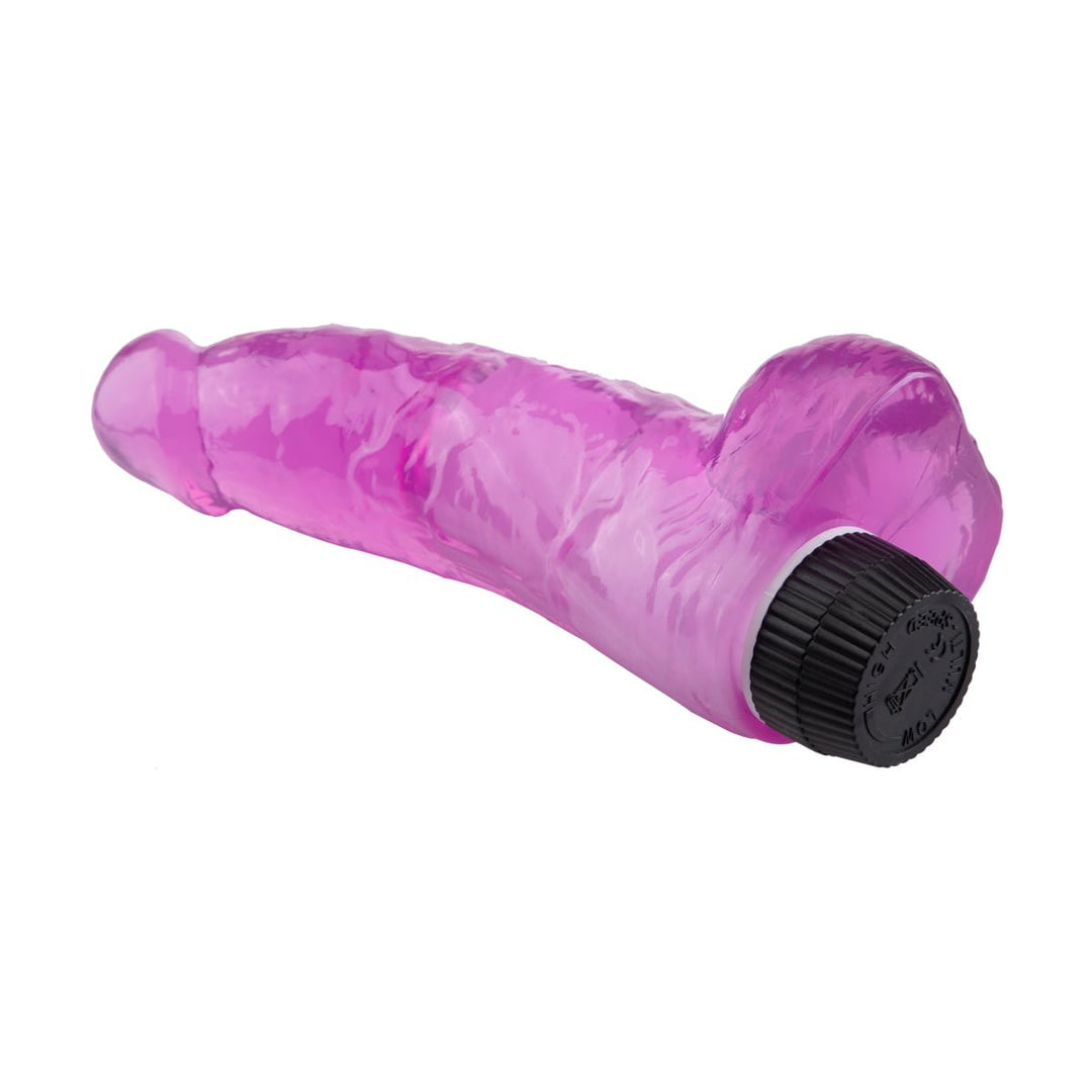 Lance's Cock QSDZ-019 Ultra Realistic Vibrating 7.9'' Dildo with Balls - Purple