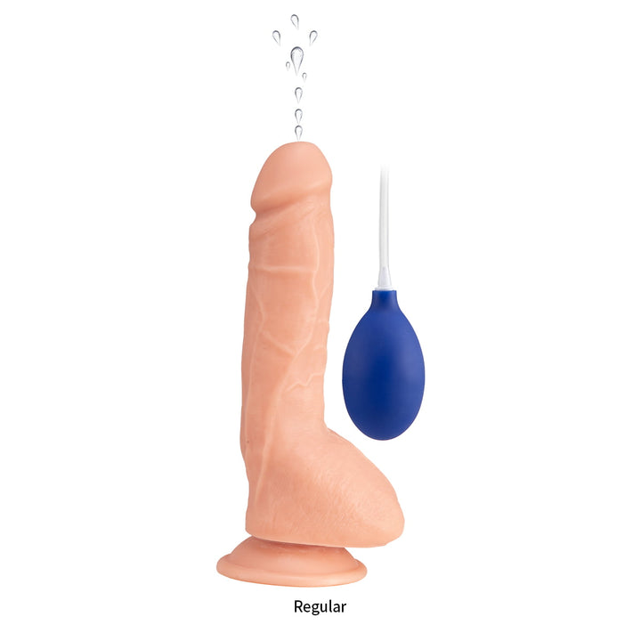 Squirting Realistic 8.5''Dildo With Ball- Flesh