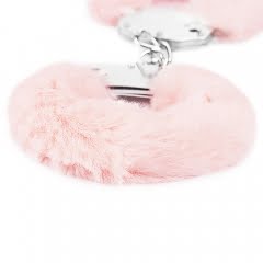 Lovetoy Fetish Pleasure Fluffy Hand Cuffs - Pink