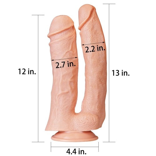 Lovetoy 12" Realistic Mega Double Dildo