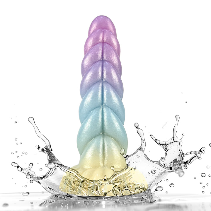Liquid Silicone 8.3'' Twirly Dildo with Suction Cup
