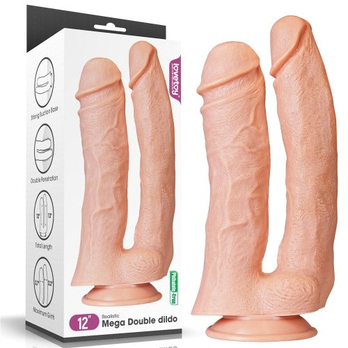 Lovetoy 12" Realistic Mega Double Dildo