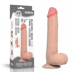 Lovetoy Sliding-Skin Dual Layer 9" Realistic Dildo Suction Cup