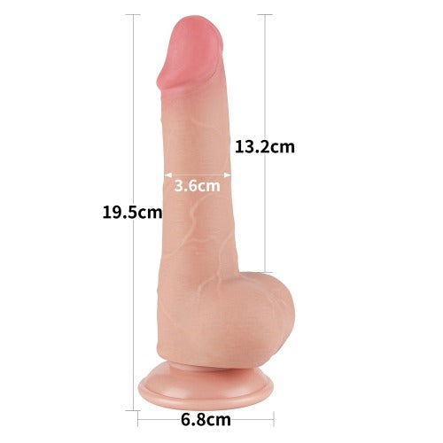 Lovetoy Sliding Skin Dual Layer 7.5 Realistic Dildo