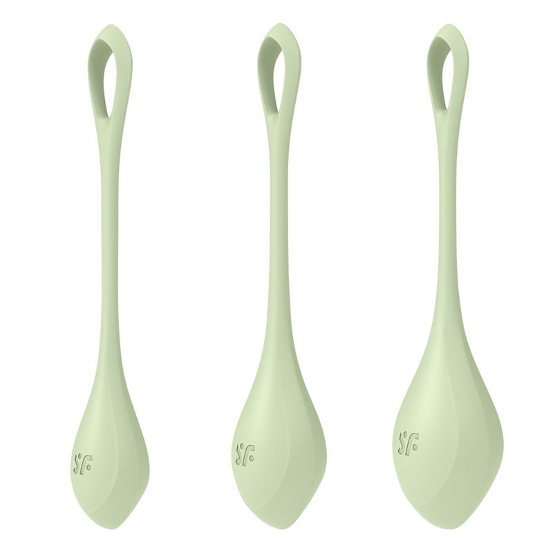 Satisfyer Yoni Power 2 Kegel Balls 3pc Training Set - Light Green