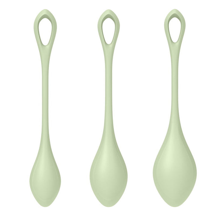 Satisfyer Yoni Power 2 Kegel Balls 3pc Training Set - Light Green