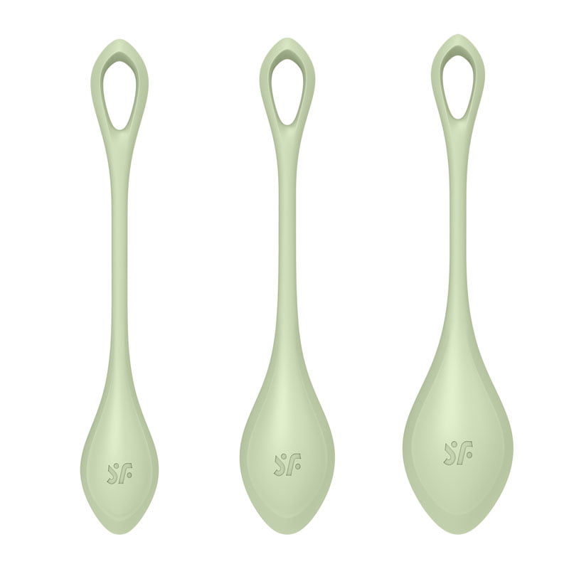 Satisfyer Yoni Power 2 Kegel Balls 3pc Training Set - Light Green