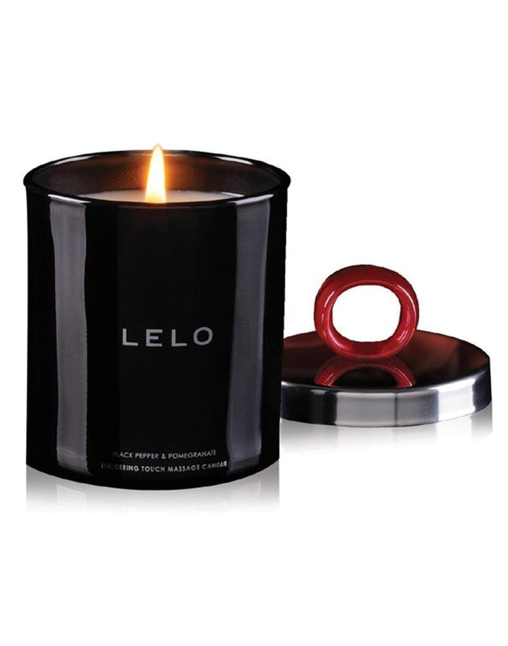 Lelo Flickering Touch Massage Candle - Black Pear & Pomegranate