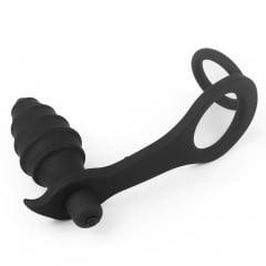 Lovetoy Products Ass-Rasca Vibrating Plug Combo - Black