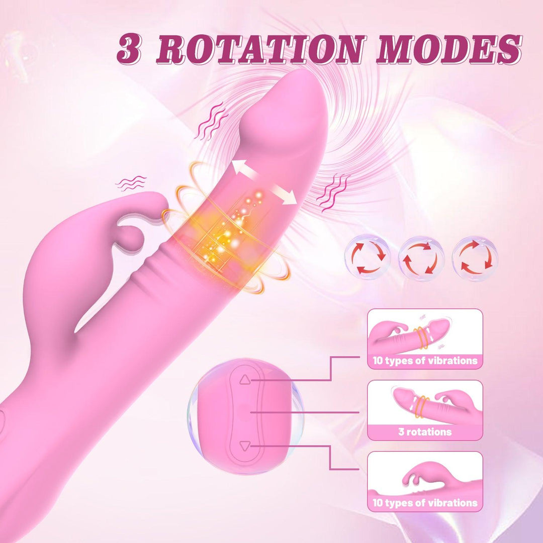 y.Love Ronald 360 Rotation & Vibrating Ultra Wave Rabbit Vibrator