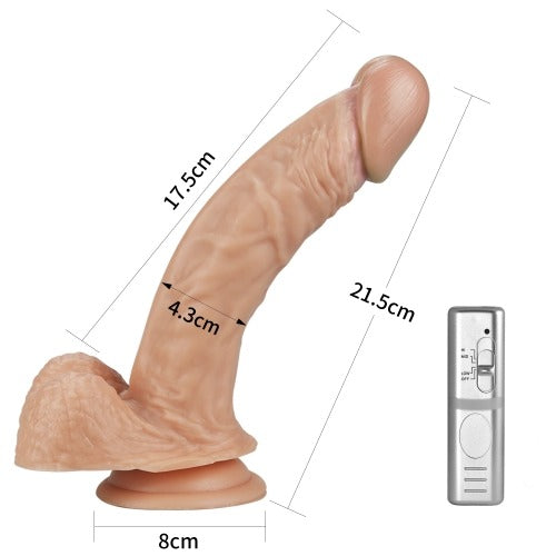 Lovetoy Real Extreme 8.5'' Vibrating Realistic Dildo with Balls - Light