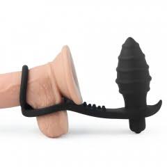 Lovetoy Products Ass-Rasca Vibrating Plug Combo - Black