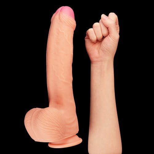 Lovetoy 11" Nature Cock  Dual Layered Silicone Realistic Dildo