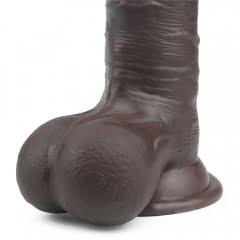 Lovetoy Products Sliding-Skin Dual Layer 7.8" Dong - Black