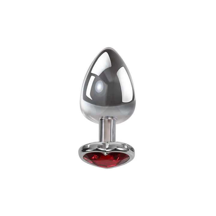 Adam & Eve Red Heart Gem Anal Plug - Large