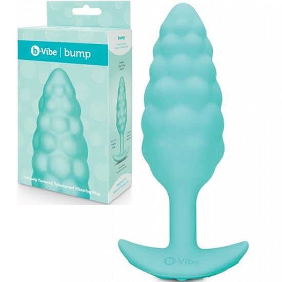 b-Vibe Bump Textured Vibrating Anal Plug - Mint