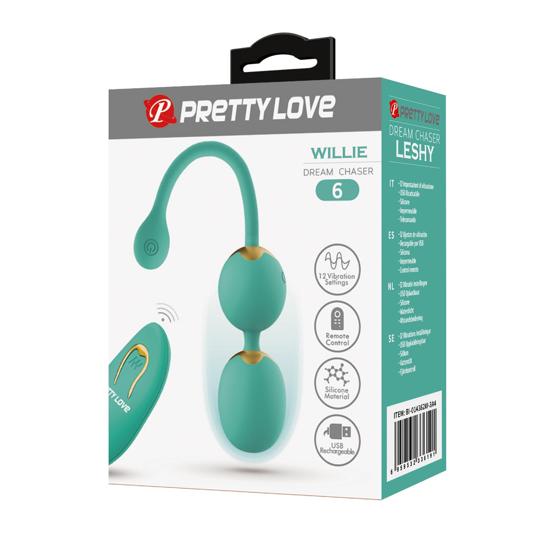 Pretty Love Willie Rechargeable Vibrating Kegel Balls with Remote