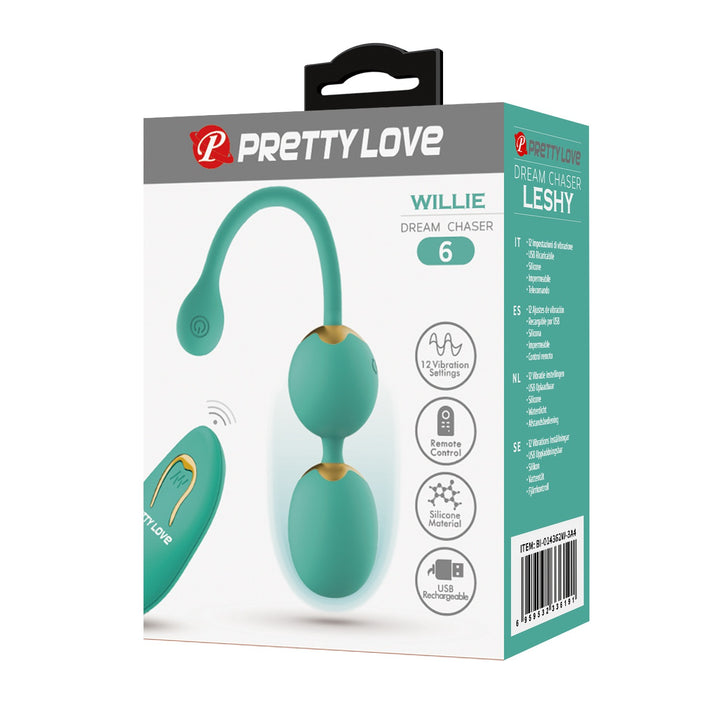 Pretty Love Willie Rechargeable Vibrating Kegel Balls with Remote