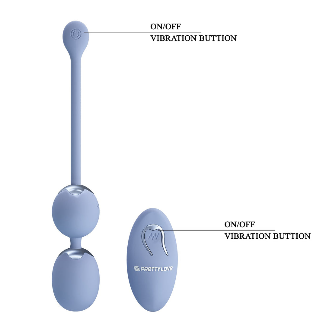 Pretty Love Willie 6 Rechargeable Vibrating Kegel Balls with Remote