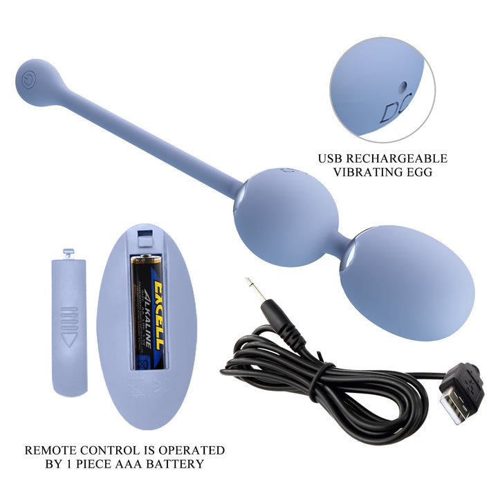 Pretty Love Willie 6 Rechargeable Vibrating Kegel Balls with Remote
