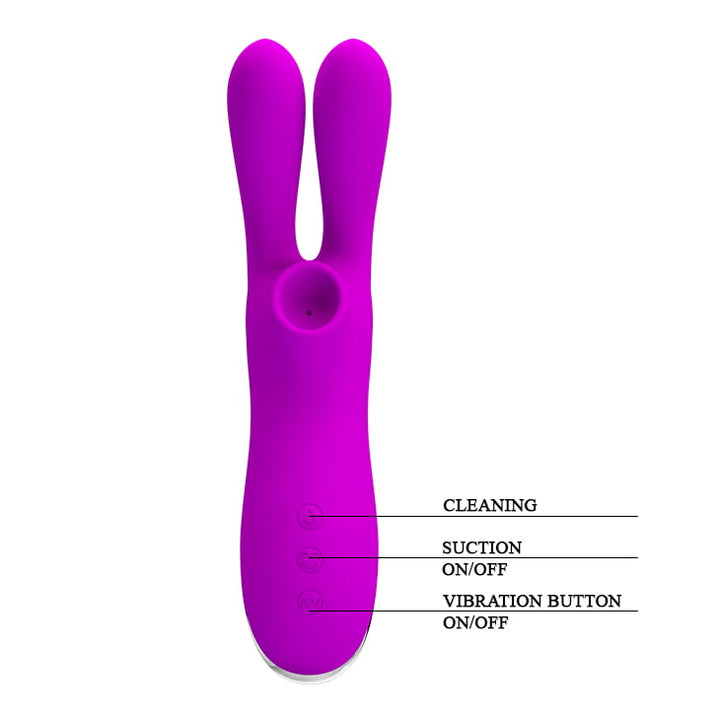 Pretty Love by Baile Rechargeable Clitoral Sucker with Rabbit Ears Ralap