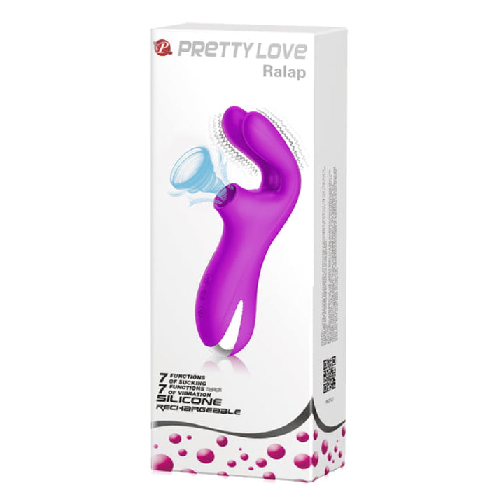 Pretty Love by Baile Rechargeable Clitoral Sucker with Rabbit Ears Ralap