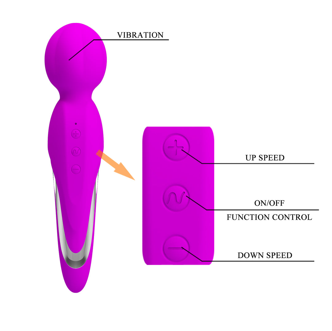 Pretty Love Fitzgerald Silicone Rechargeable Wand Massager