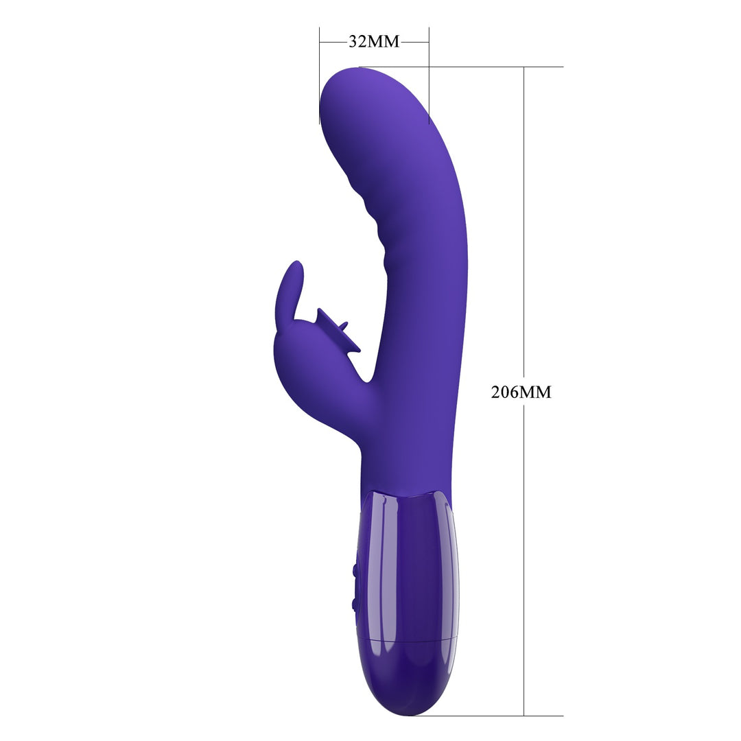 Pretty Love Cerberus Vibrating & Licking G-Spot Rabbit Vibrator