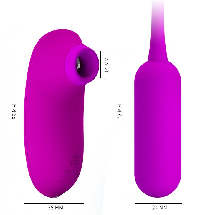 Pretty Love Multifunctional 2 in 1 Curupira (Air Pulse & Egg Vibrator)