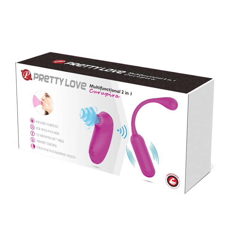 Pretty Love Multifunctional 2 in 1 Curupira (Air Pulse & Egg Vibrator)