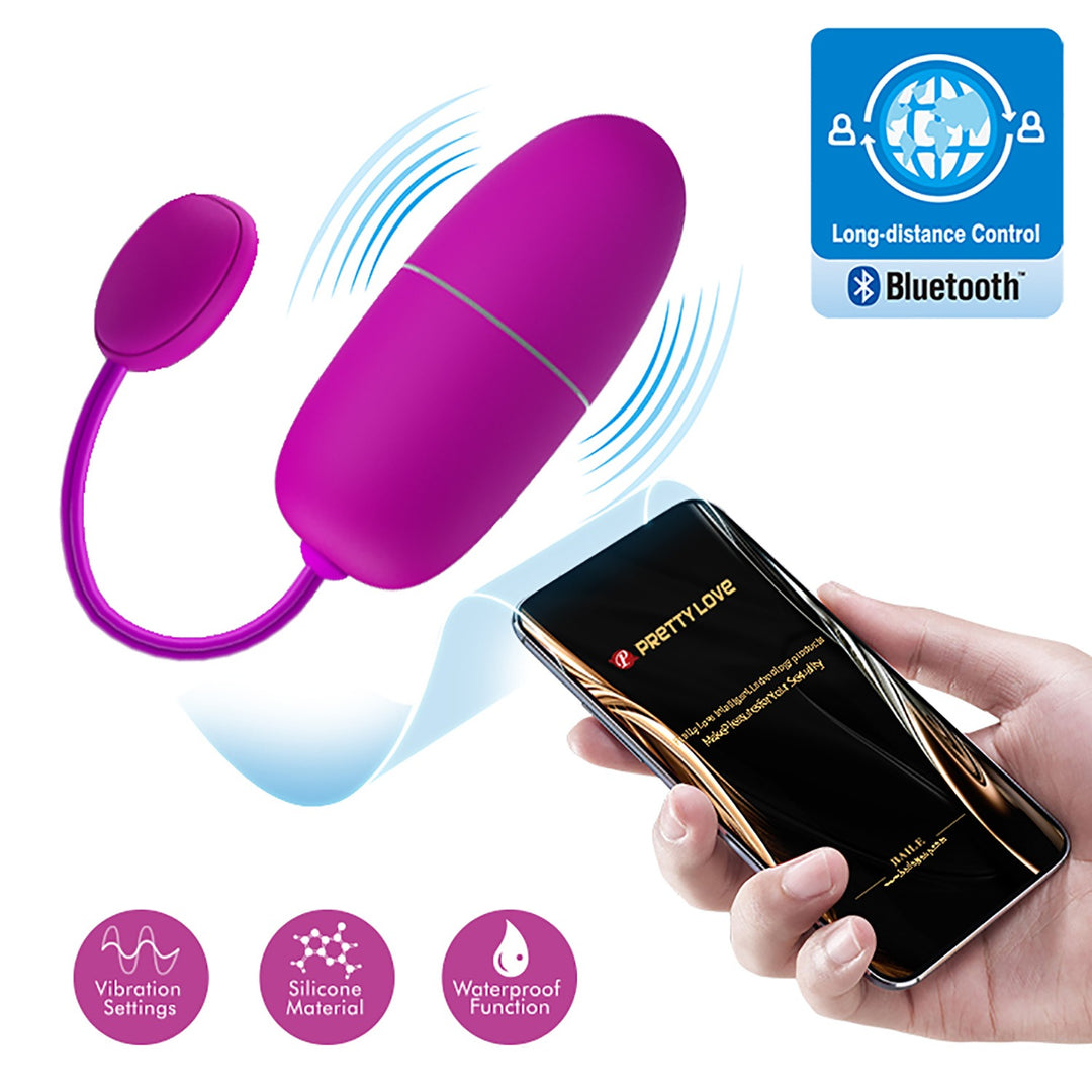 Pretty Love Rechargeable Vibrating Egg with Global Remote Control Nymph - Purple