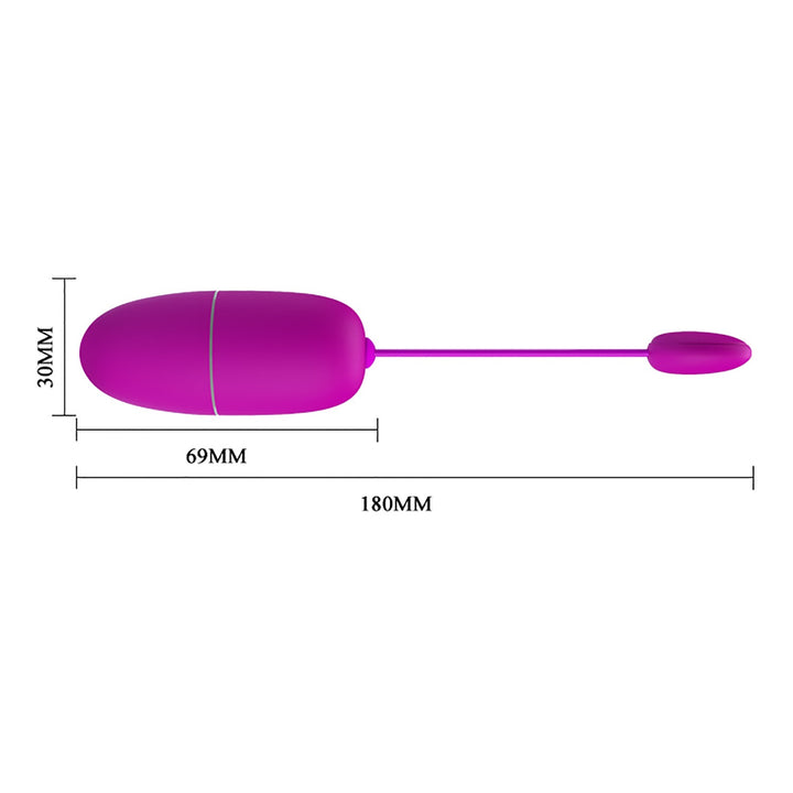 Pretty Love Rechargeable Vibrating Egg with Global Remote Control Nymph - Purple