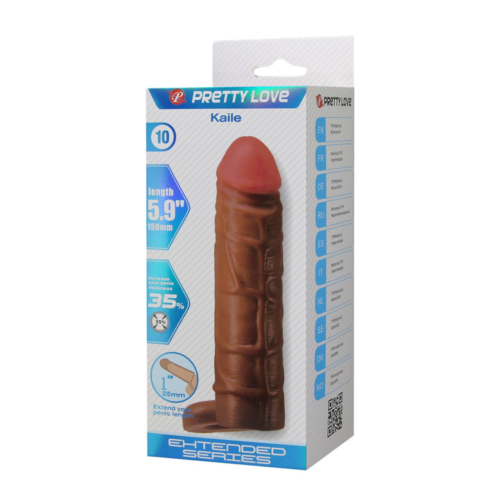 Pretty Love Kaile 1" Extended Series Penis Sleeve with Ball Strap