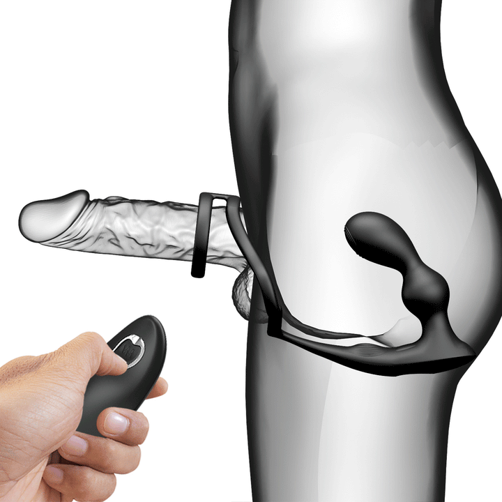 Pretty Love Marshell Vibrating Cock Ring & Butt Plug with Remote Control