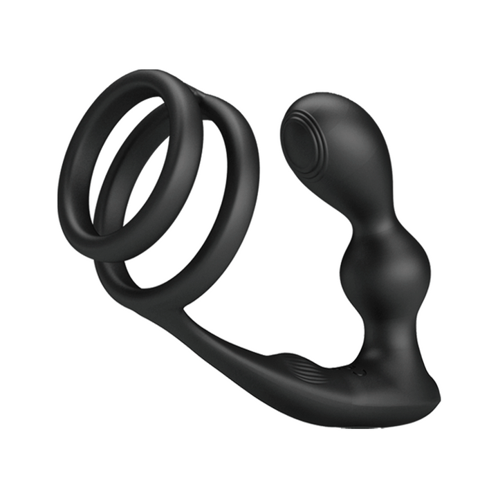Pretty Love Marshell Vibrating Cock Ring & Butt Plug with Remote Control