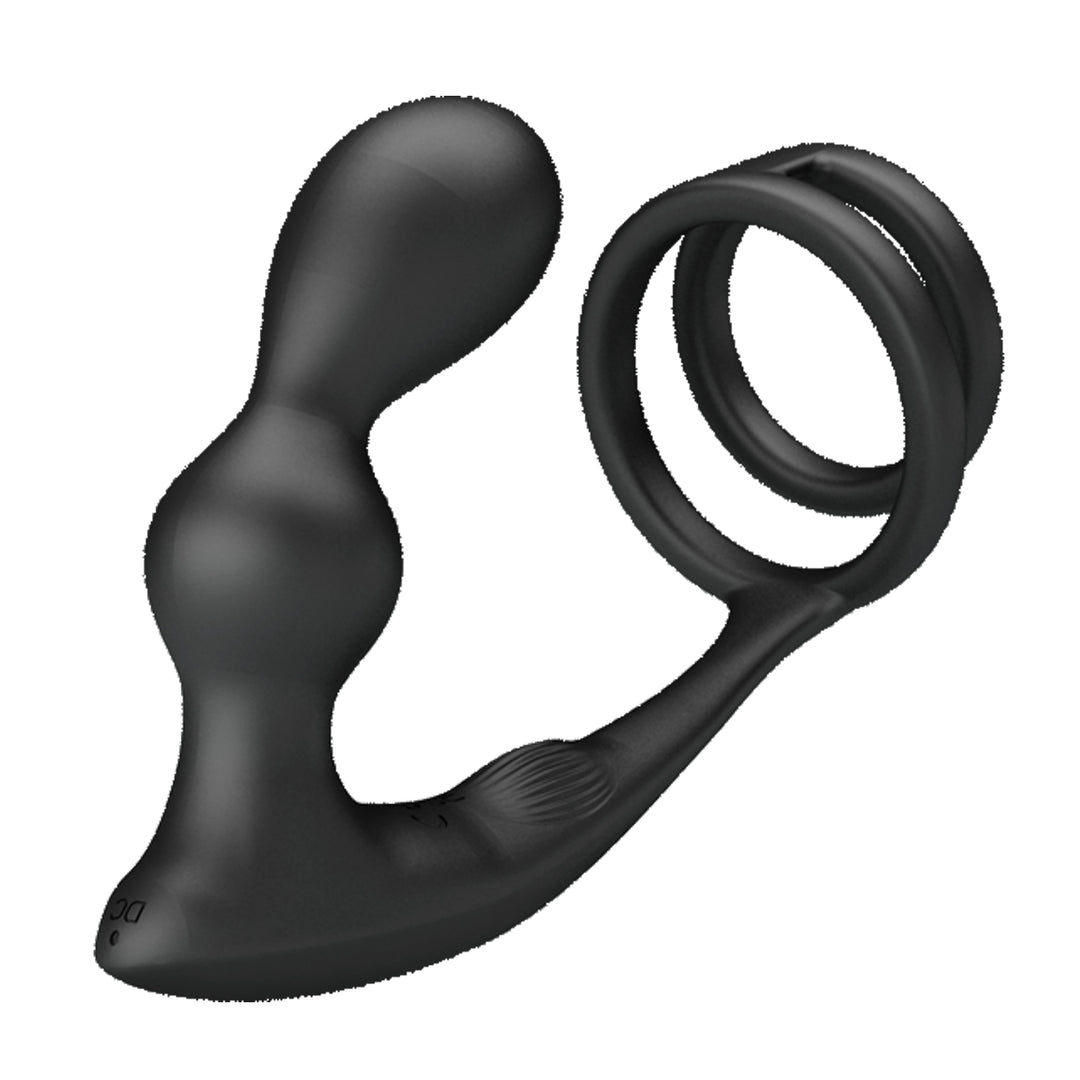 Pretty Love Marshell Vibrating Cock Ring & Butt Plug with Remote Control