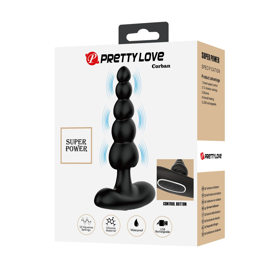 Pretty Love Corban Rechargeable Vibrating Butt Plug