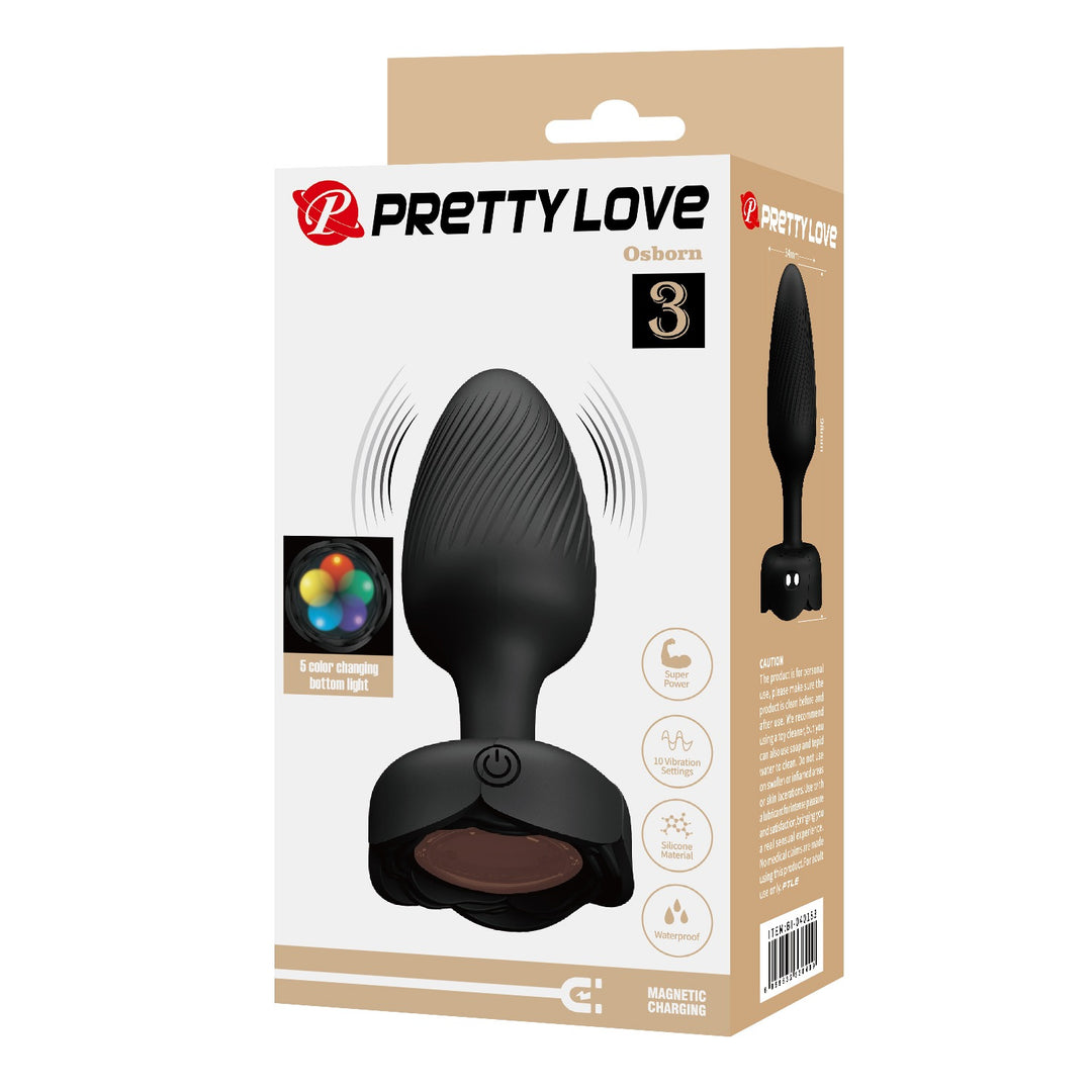 Pretty Love Osborn 3 Rechargeable LED Light Butt Plug - Butt Plug - Australia - Sexy Devil