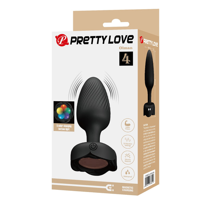 Pretty Love Olman 4 Rechargeable LED Light Butt Plug - Butt Plug - Australia - Sexy Devil