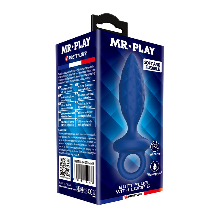 Mr Play Richard Silicone Butt Plug with Loop