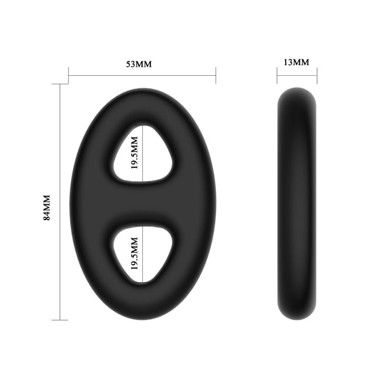 Crazy Bull Oval Cock & Ball Ring Silicone Cock Ring