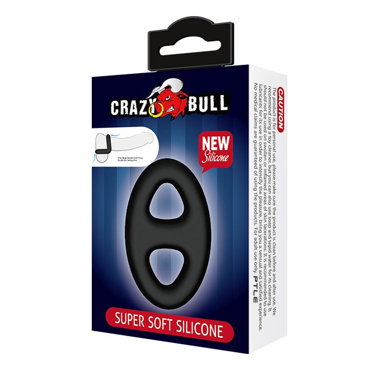 Crazy Bull Oval Cock & Ball Ring Silicone Cock Ring