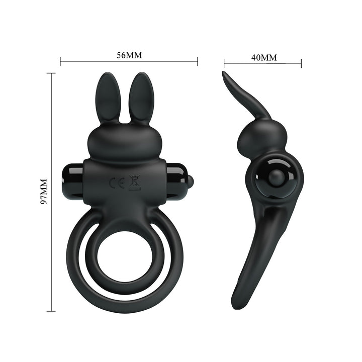 Pretty Love Vibrating Penis Ring III - Black