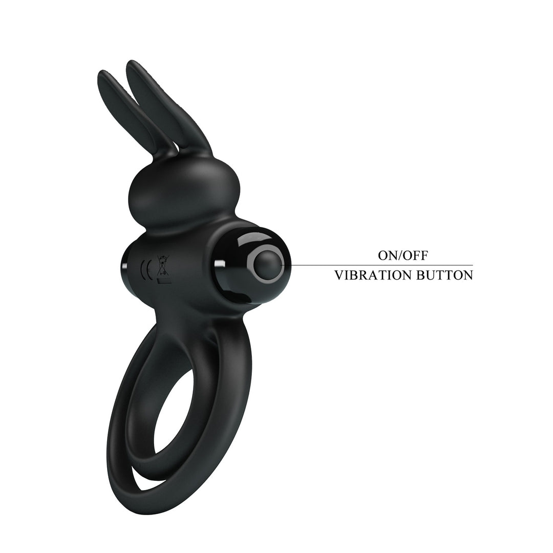 Pretty Love Vibrating Penis Ring III - Black