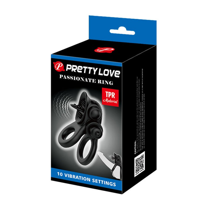 Pretty Love Passionate Cock Ring - Black